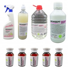 Pachet antiseptic, Bioxisept Gel Dezinfectant pentru maini 1l si 5buc. 100ml, Bioxisept dezinfectant pentru maini, fara clatire spray 750ml, 1l si 5L(pet)